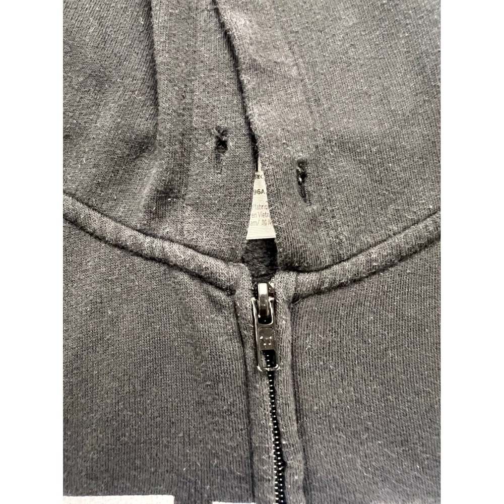 Victoria's Secret‎ PINK Black Full Zip Logo Hoodie Sweatshirt Womens Medium - Picture 4 of 7